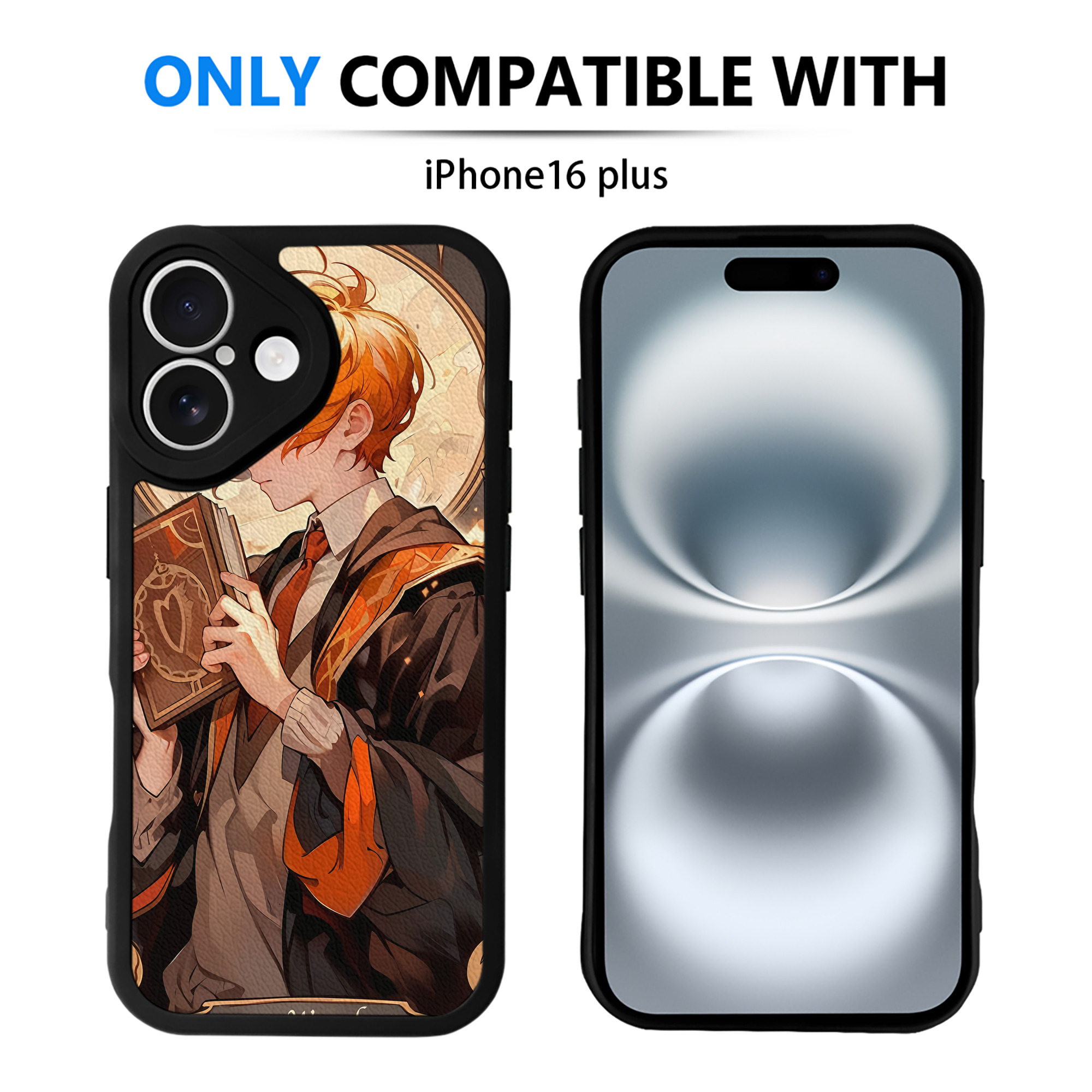 （画像用） Harry Potter ハリー・ポッターシリーズ 【iPhone 16シリーズ対応】シリコンスマホケース（レザー調） 材質：シリコン